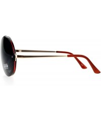 Round Retro Unique Shield Round Rimless Womens Sunglasses - Black Burgundy - CF12H78YNEX $13.71