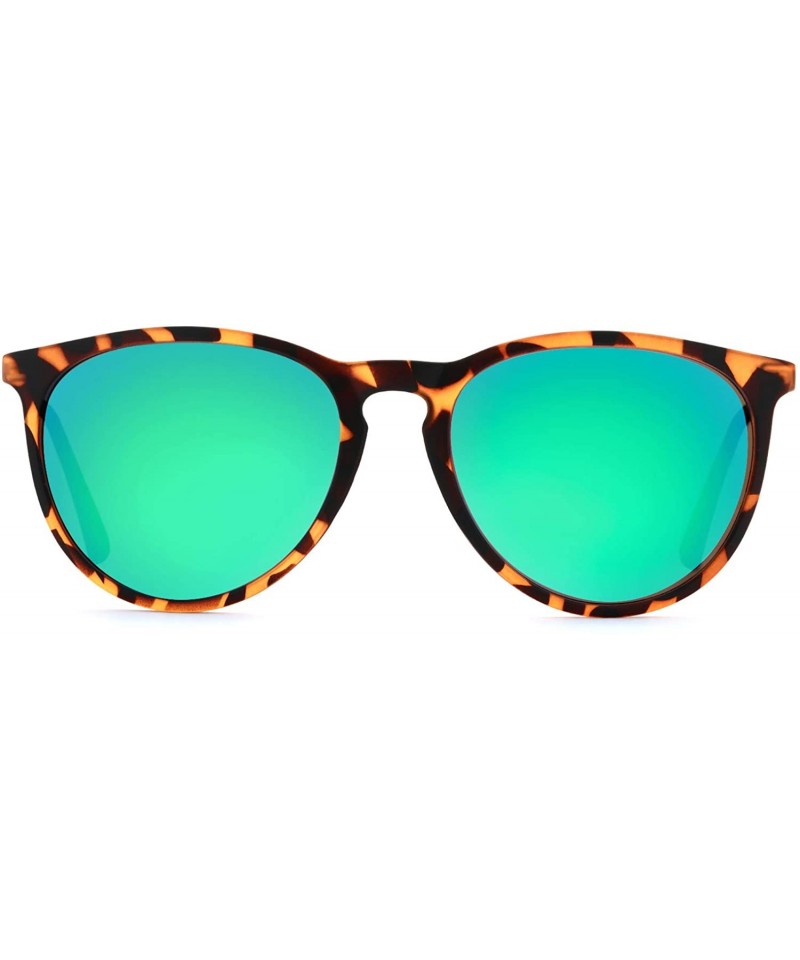 Round Polarized Sunglasses for Women - Vintage Retro Round Sun Glasses with UV400 Protection - CV198CT45TU $16.26