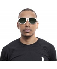 Sport Unbreakable SPORT Sunglasses- White Frame- Anti-Reflective Green Lens - CB12N8TVNHO $11.79