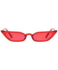 Semi-rimless Lady Cat Eye Polarized Sunglasses Womens Trendy Small Frame UV400 Protection Eyewear - Red - CY18Q35LW8I $17.65