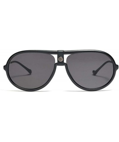 Goggle Fashion Personality double beam metal leg sunglasses Brand Designer Vintage Mens Goggle - Black - CP18W37OE4M $13.21