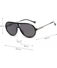 Goggle Fashion Personality double beam metal leg sunglasses Brand Designer Vintage Mens Goggle - Black - CP18W37OE4M $13.21