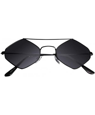Cat Eye Unisex Retro Narrow Cat Eye Sunglasses for Women Men Clout Goggles Plastic Frame Glasses - Black - CV18SCYUK0X $17.66