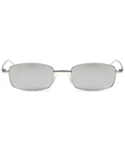 Square Retro Polarized Sunglasses Metal Square Ocean Color Lenses Street Patting UV Protection for Men and Women - C418KR890R...
