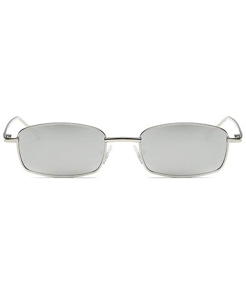 Square Retro Polarized Sunglasses Metal Square Ocean Color Lenses Street Patting UV Protection for Men and Women - C418KR890R...