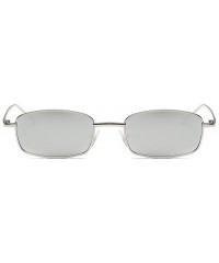 Square Retro Polarized Sunglasses Metal Square Ocean Color Lenses Street Patting UV Protection for Men and Women - C418KR890R...