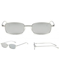 Square Retro Polarized Sunglasses Metal Square Ocean Color Lenses Street Patting UV Protection for Men and Women - C418KR890R...