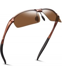 Sport Polarized Sunglasses for Mens Womens - Anti Glare UV400 Metal Driving Fashion Sports Fishing Sunglasses - C818D5H60GU $...