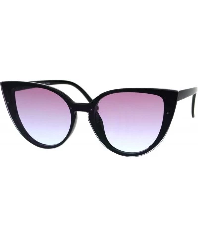 Shield Womens Panel Shield Lens Gothic Cat Eye Mod Sunglasses - Purple Blue - C018G2GNY97 $23.96