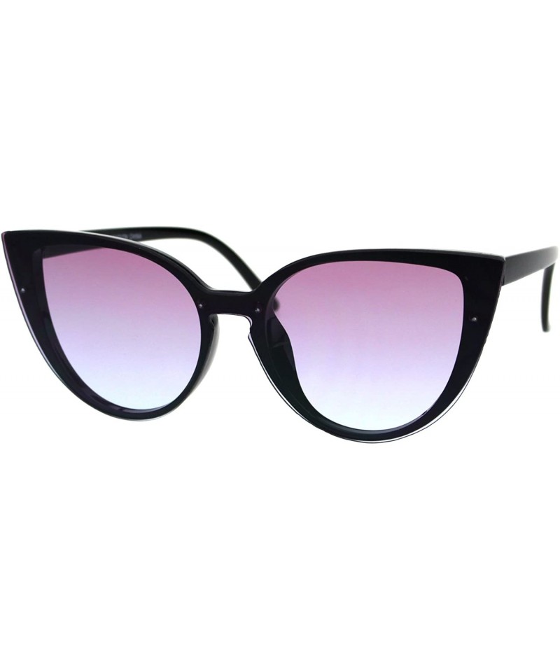 Shield Womens Panel Shield Lens Gothic Cat Eye Mod Sunglasses - Purple Blue - C018G2GNY97 $15.97