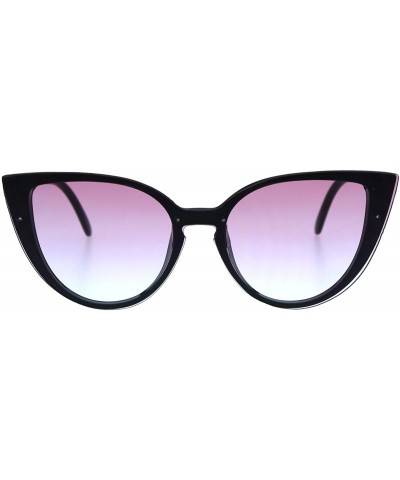 Shield Womens Panel Shield Lens Gothic Cat Eye Mod Sunglasses - Purple Blue - C018G2GNY97 $15.97