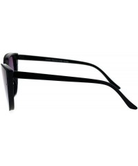 Shield Womens Panel Shield Lens Gothic Cat Eye Mod Sunglasses - Purple Blue - C018G2GNY97 $15.97