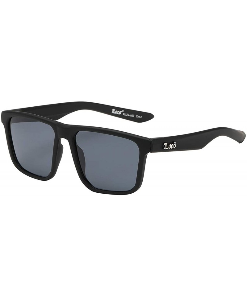 Square Pouch Loks TM Trendy Square Thin Matte Color Lens Sunglasses - 91130-matte-black-smoke - CF18RQWTARE $10.46