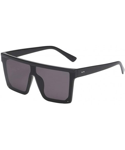 Aviator Vintage Retro Sunglasses for Women Men Square Shape Mirrored Sunglasses Hip-Hop Party Glasses - E - CC18TKHT9KR $10.28