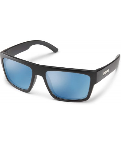 Wayfarer Polarized Optics Flatline - Matte Black / Polarized Blue Mirror - C818NRXIYSI $34.65
