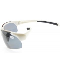 Sport Bifocal Sunglasses with Wrap-Around Sport Design Half Frame for Men and Women - White - C518C3L8KKU $18.96