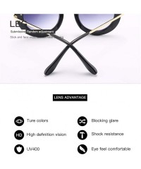 Round Large Circular Round frame Sunglasses trend Sun glasses for Stylish Women UV400 5710 - White - CS18AGDTUG8 $20.17