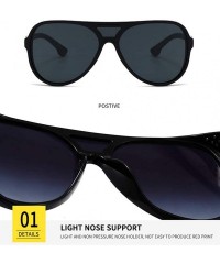 Oversized Unisex Steampunk Designer Square Sunglasses(Black) - Gray - C1194WUQWYE $11.57