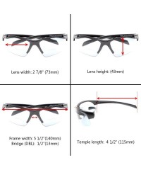 Sport Bifocal Sunglasses with Wrap-Around Sport Design Half Frame for Men and Women - White - C518C3L8KKU $18.96