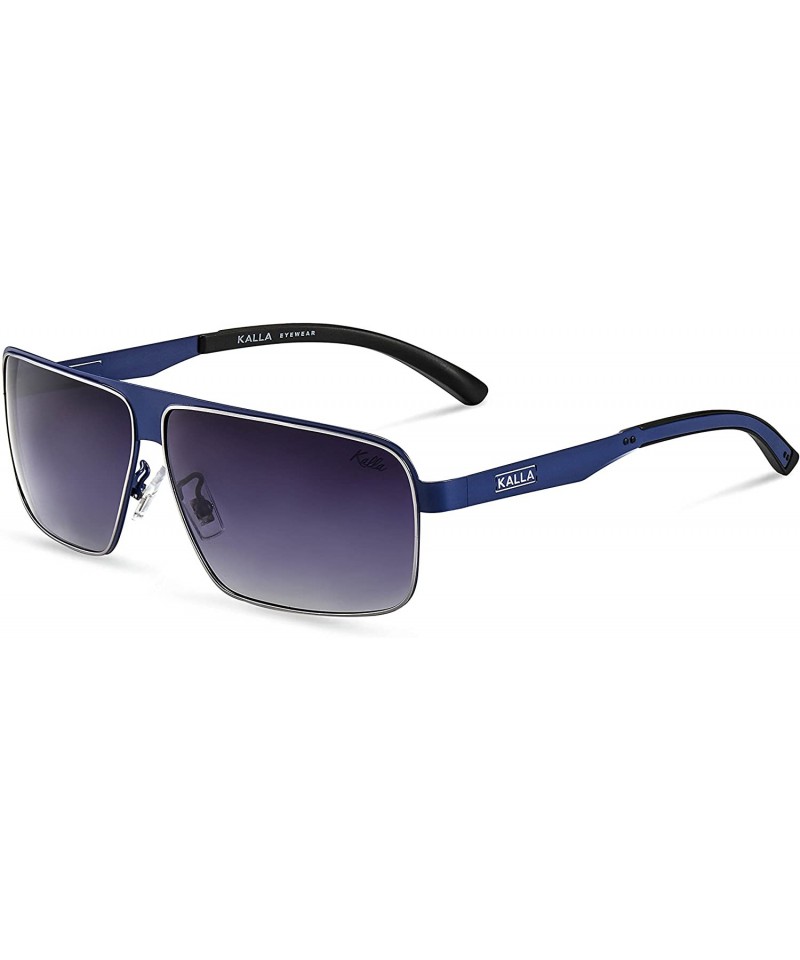 Rectangular KL5616C8 Men Ultra Lightweight Rectangle Sunglasses Polarized UV400 Protection Fashion Eyewear - CW196Y5M9TD $8.69