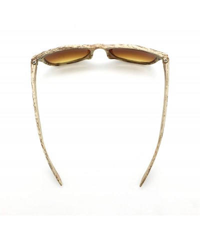 Wayfarer Faux Wood"Wanderer" Land & Seafaring Shades with Soul - Frosted Magnolia Driftwood - CP18LIXCQI5 $9.97