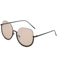 Round Classic Half Frame Retro Sunglasses with Polarized Lens Sunglasses Men Women Rectangular Polarized Metal Frame - CW199O...
