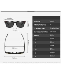 Square Vintage Classic Polarized Sunglasses Men Women Driving Square Frame Sun Glasses Goggle UV400 Gafas De Sol - C2 - CV197...