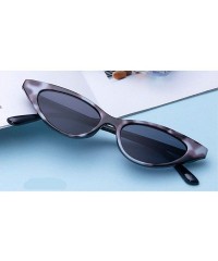 Rectangular 2019 Cat Sunglasses Women Luxury Vintage Flat Top Small Frame Sexy Sun glasses UV400 Shades - Brown&leopard - CC1...