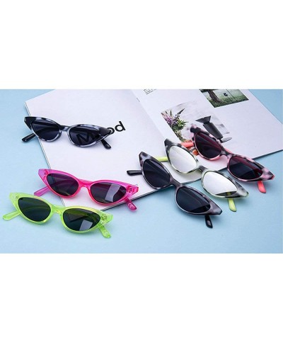 Rectangular 2019 Cat Sunglasses Women Luxury Vintage Flat Top Small Frame Sexy Sun glasses UV400 Shades - Brown&leopard - CC1...