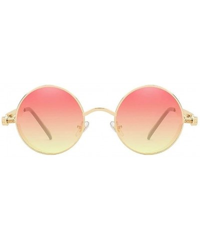 Goggle Steampunk Fashion Sunglasses NYC - Red Yellow Gold - CF196C89E5D $13.16