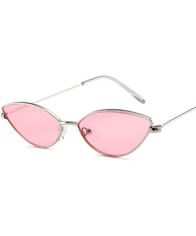 Aviator Cute Sexy Ladies Cat Eye Sunglasses Women Metal Frame 2019 Fashion Vintage Red - Pink - C618YR2ZE97 $17.87