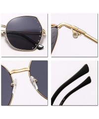 Oversized Womens Oversized Fashion Sunglasses UV400 Metal Frames Classic Eyewear - Tea Pink - CG197IG2OG6 $23.15