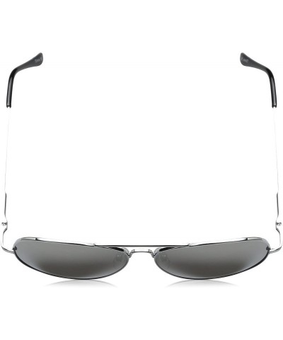 Aviator Premium Mirrored Aviator Top Gun Sunglasses w/ Spring Loaded Temples - Single Pair - Silver - CA12ECUDX2H $10.89