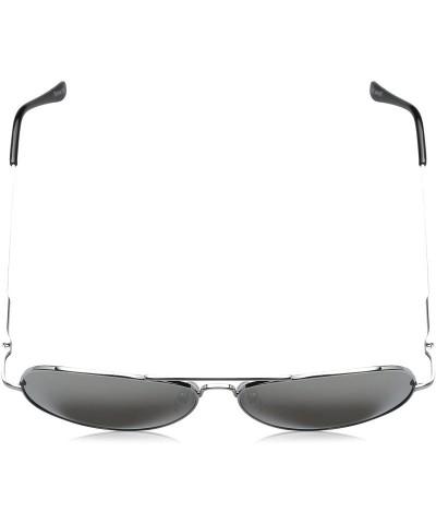 Aviator Premium Mirrored Aviator Top Gun Sunglasses w/ Spring Loaded Temples - Single Pair - Silver - CA12ECUDX2H $10.89