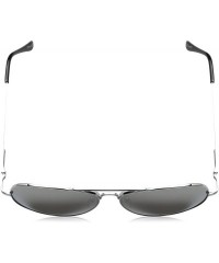 Aviator Premium Mirrored Aviator Top Gun Sunglasses w/ Spring Loaded Temples - Single Pair - Silver - CA12ECUDX2H $10.89
