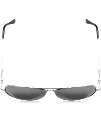 Aviator Premium Mirrored Aviator Top Gun Sunglasses w/ Spring Loaded Temples - Single Pair - Silver - CA12ECUDX2H $10.89