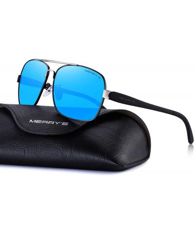 Rectangular Retro Driving Polarized Driving Sunglasses for Men Rectangular Men's Sun glasses - Blue_s - CC18KXIG0AG $13.04