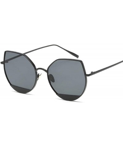 Aviator Sunglasses Women Men Women Glasses Eyewear Accessories Cat Eye NO.1 Black - No.7 Tea - CG18YZTGK49 $7.39