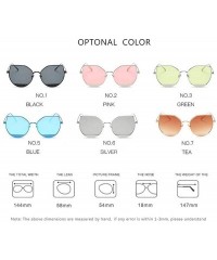 Aviator Sunglasses Women Men Women Glasses Eyewear Accessories Cat Eye NO.1 Black - No.7 Tea - CG18YZTGK49 $7.39