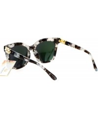 Wayfarer Diva Marble Rhinestone Jewel Horn Rim Horned Sunglasses - Grey Pink - CJ12DI9C13P $8.96