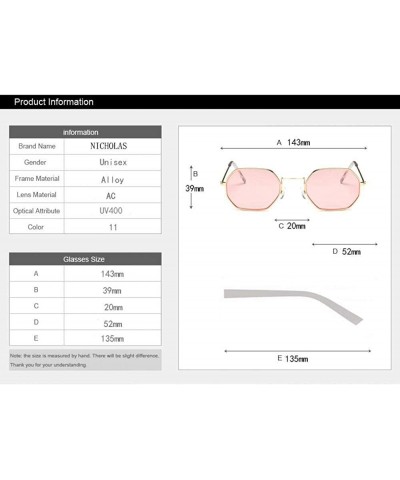 Square Small Square Sunglasses Women Men Retrol Women Sun Glasses Ladies Eyewear 11 - 1 - C918YZX3CMN $17.69