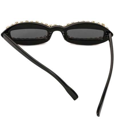 Round 2020 Fashion Vintage Oval Sunglasses Women Rhinestone Men Luxury Retro Small Shades - White - CI198ZH0X99 $35.87