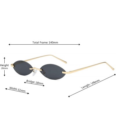 Round Unisex Fashion Metal Frame Oval Candy Colors small Sunglasses UV400 - Black - C118NI69LDS $19.59