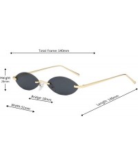 Round Unisex Fashion Metal Frame Oval Candy Colors small Sunglasses UV400 - Black - C118NI69LDS $19.33
