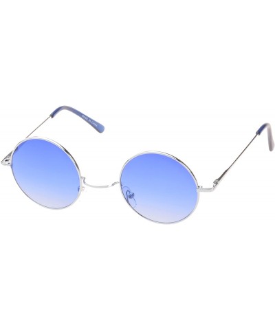 Round 'Brentwood' Round Fashion Sunglasses - Blue - CN11ORPUEGV $6.97