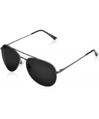 Aviator Aviator Sunglasses for Men Polarized - UV 400 Protection with case - 18 Grey/Without Case - CC186XTAYT6 $14.17