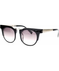 Wayfarer Womens Avant Garde Futuristic Geometric Horn Rim Cat Eye Sunglasses - Black Clear - C411O205LOV $14.22