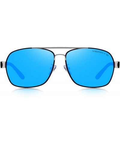 Rectangular Retro Driving Polarized Driving Sunglasses for Men Rectangular Men's Sun glasses - Blue_s - CC18KXIG0AG $23.81