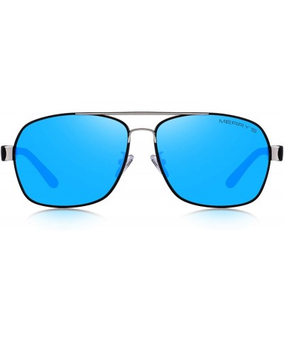 Rectangular Retro Driving Polarized Driving Sunglasses for Men Rectangular Men's Sun glasses - Blue_s - CC18KXIG0AG $13.04