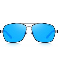 Rectangular Retro Driving Polarized Driving Sunglasses for Men Rectangular Men's Sun glasses - Blue_s - CC18KXIG0AG $23.81